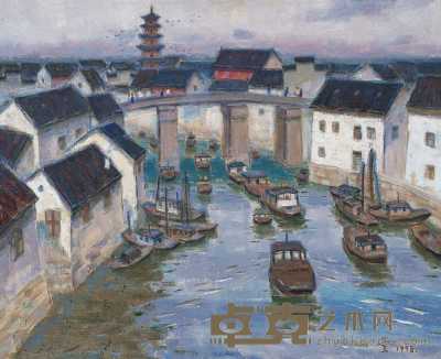 徐君萱 1998年作 京杭大运河 98×80cm